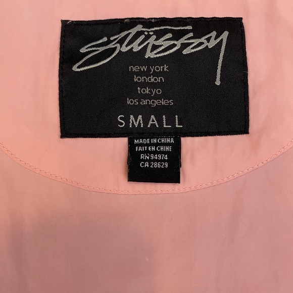 Stussy Women's Peach Windbreaker Jacket size S very good condition - Picture 3 of 10